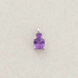 Pendant Only 10k White Gold Natural Purple Amethyst Pendant